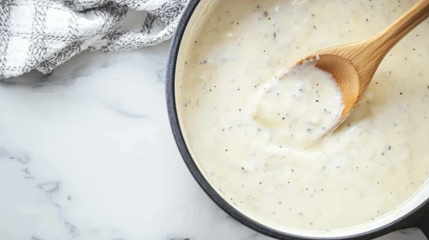 Rich and creamy homemade Alfredo sauce made with butter, garlic, heavy cream, and Parmesan cheese