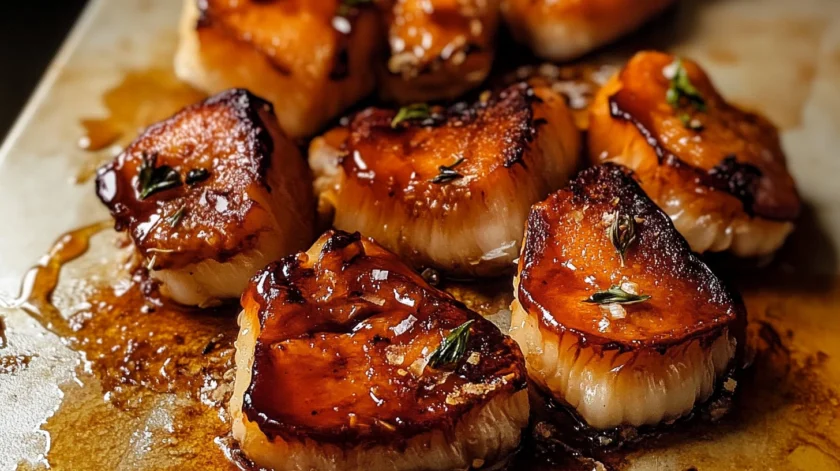 Delicious Lion’s Mane mushroom sautéed with garlic and butter, served golden brown with fresh herbs